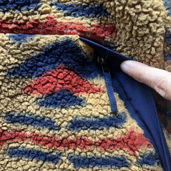 The North Face Fleece Jacket Womens Large Brown Campshire Sherpa Pullover Aztec - Picture 13 of 16